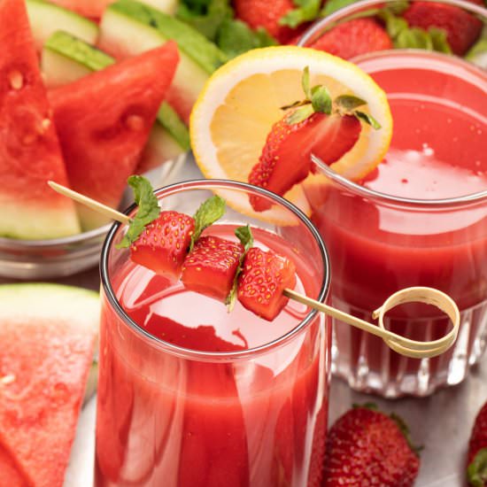 Strawberry Watermelon Juice Recipe