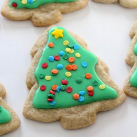 GF/V Christmas Tree Sugar Cookies