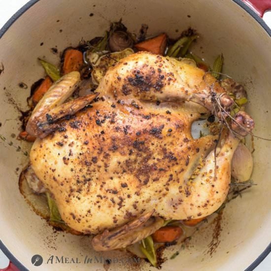 Dutch Oven Lemon Mustard Chicken