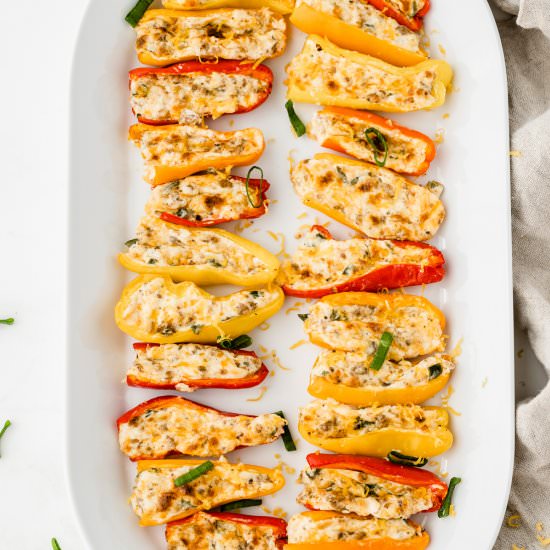 Cream Cheese Chorizo Mini Peppers