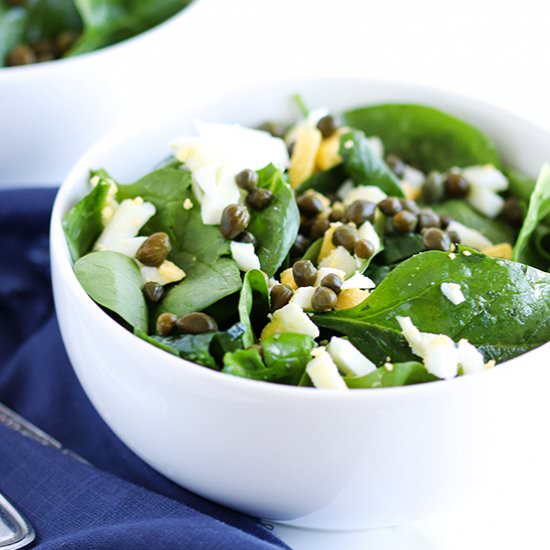 Caper Spinach Salad