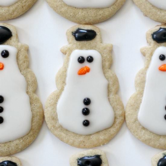 GF/V Snowman Sugar Cookies
