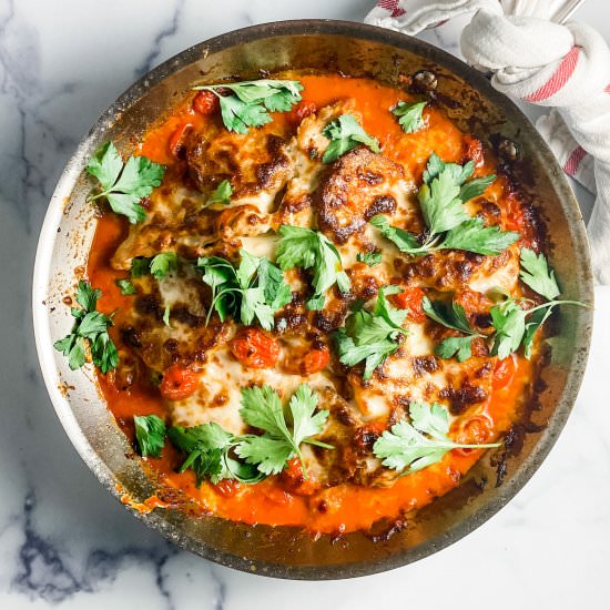chicken polenta melts