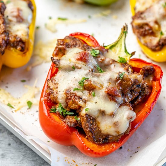 KETO TACO STEAK STUFFED PEPPERS