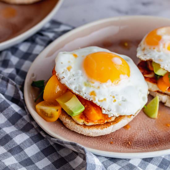 Breakfast Muffin with Halloumi