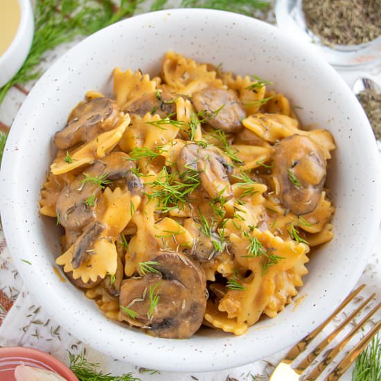 Vegan Mushroom Stroganoff