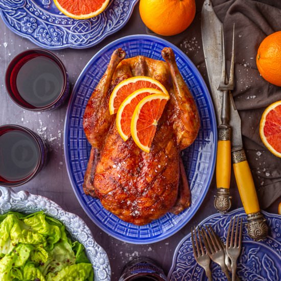Whole Roast Duck with Orange Glaze