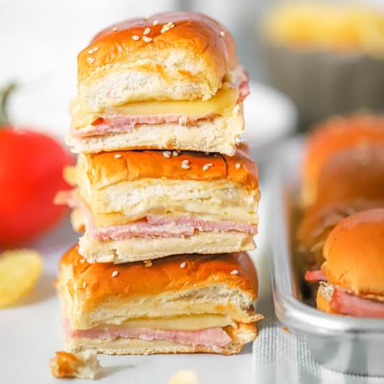Baked Garlic Dijon Ham Sliders