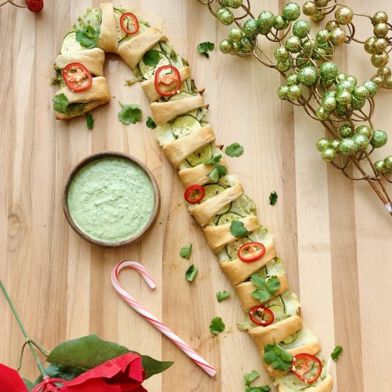 Vegan Green Chutney Candy Cane