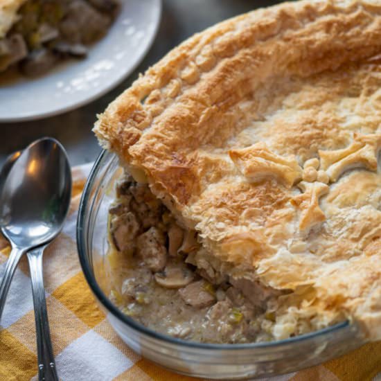 Vegan Leek and Mushroom Pie