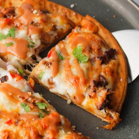 Easy BBQ Pulled Pork Pizza