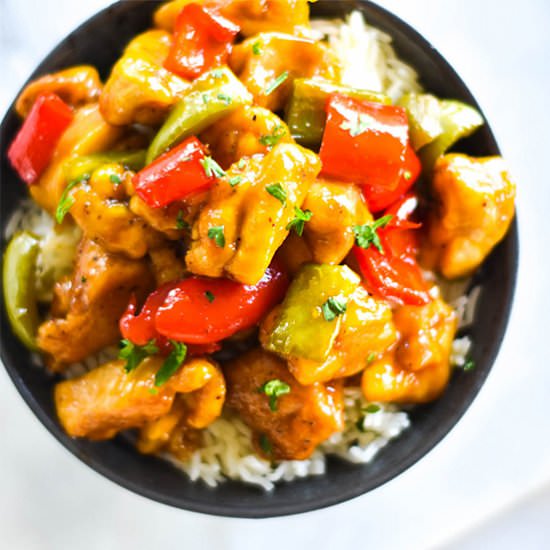 Paleo Honey Garlic Chicken Stir Fry