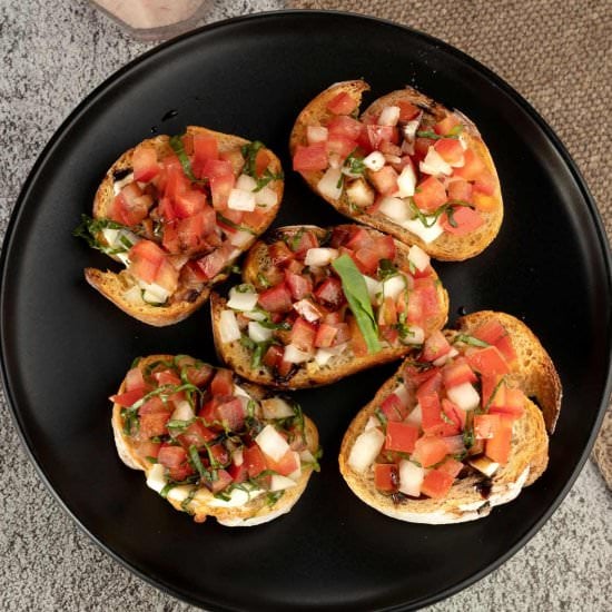 Healthy Appetizer Tomato Bruschetta