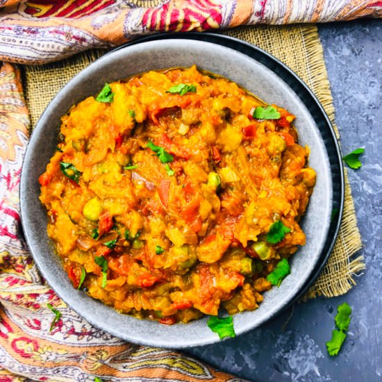 Roasted eggplant mash