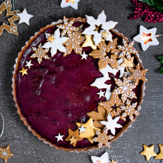 Creme Brulee Tart with Mulled Wine