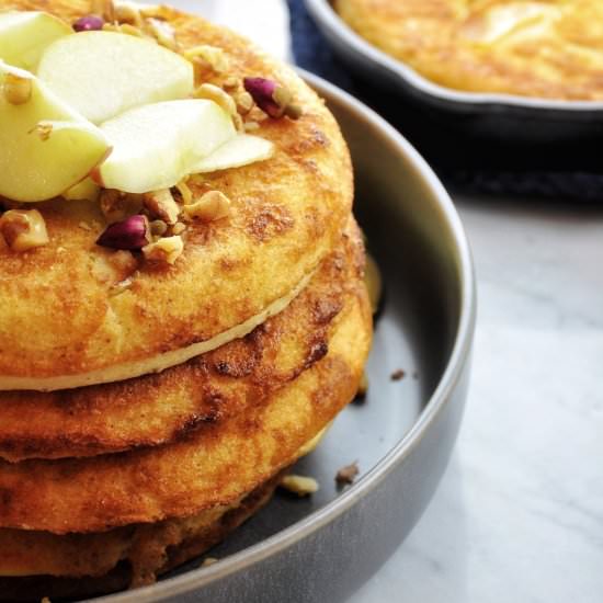 Apple Sourdough Pancakes