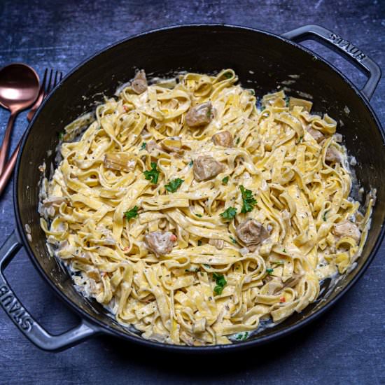 Boursin Pasta with Artichokes