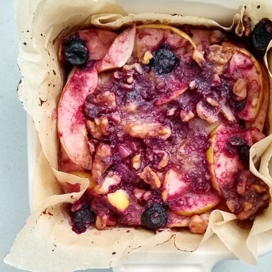 Crustless Apples Walnut Bake