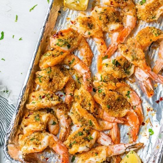 Sheet Pan Shrimp Oreganata