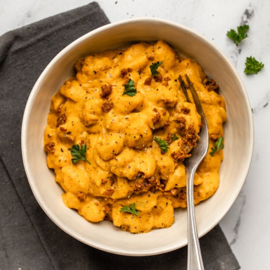One Pot Cheesy “Beef” Pasta