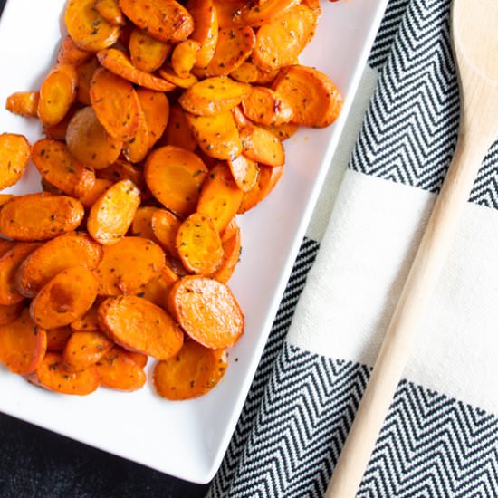 Savory Balsamic Roasted Carrots