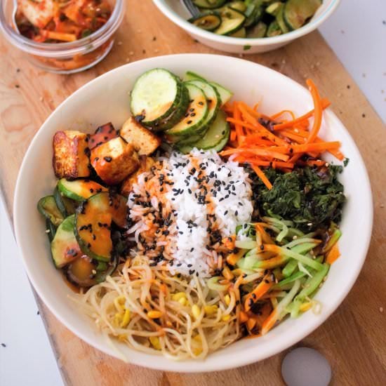 Vegan Korean Bibimbap Bowl