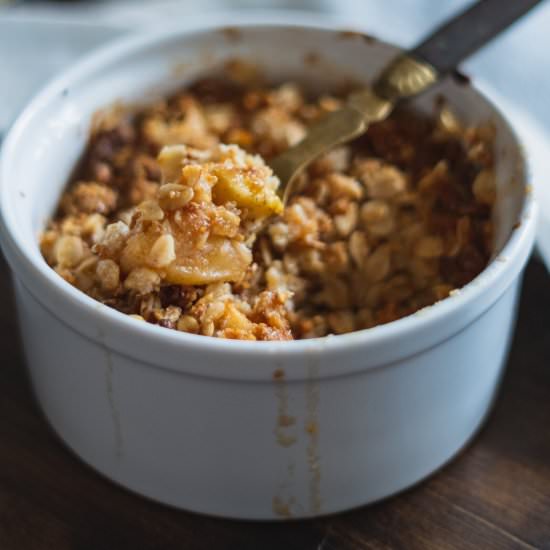 Pan Grilled Apple Crumble Crisp