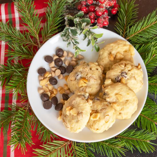 Banana Chocolate Caramel Cookies