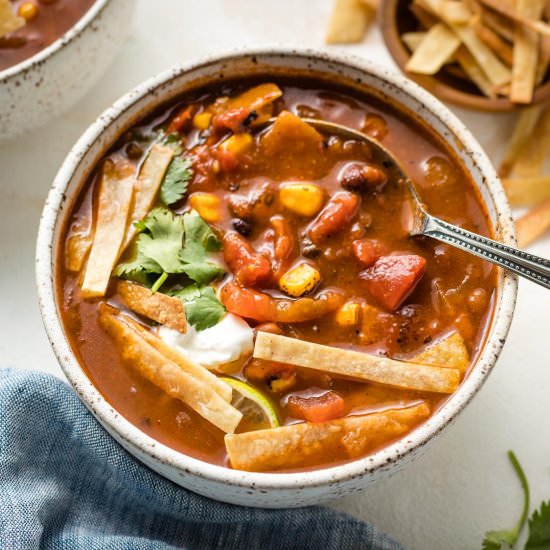 Chipotle Black Bean Tortilla Soup