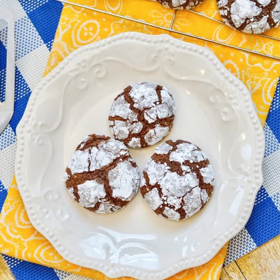 Brownie Mix Crinkle Cookies
