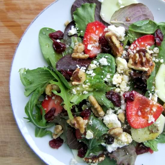Strawberry Walnut and Feta Salad