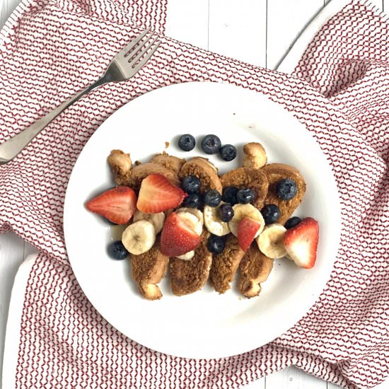 Fiber Cereal Crusted French Toast