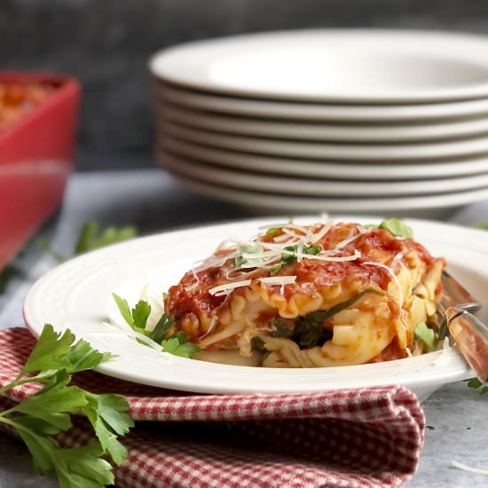maria’s roasted vegetable lasagna