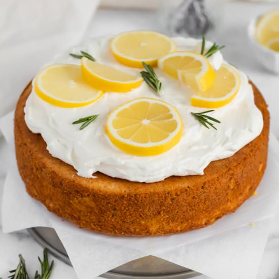 Lemon Rosemary Olive Oil Cake