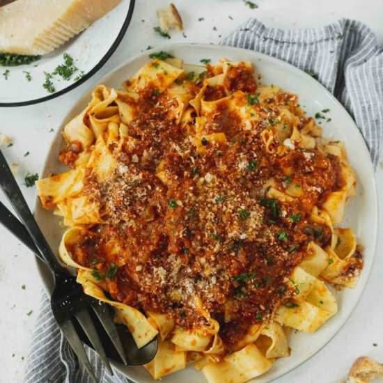 Plant Based Vegan Bolognese Sauce