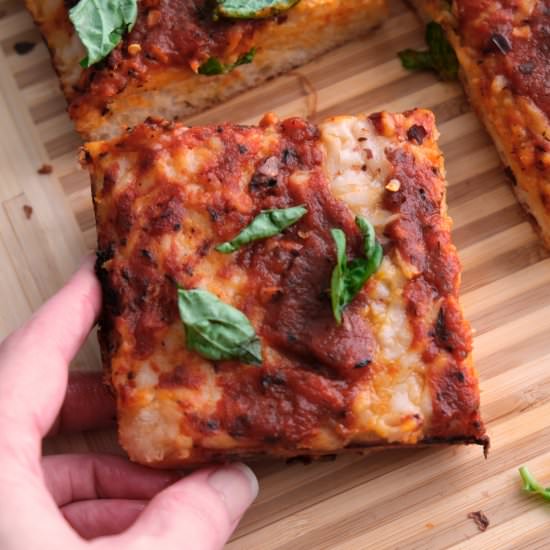 Detroit-Style Vegan Pizza