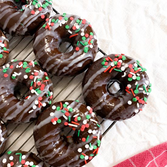 Peppermint Mocha Donuts