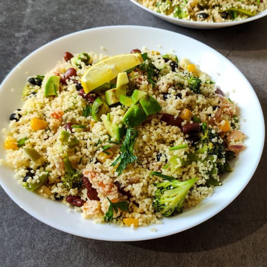 Mexican style vegetable couscous