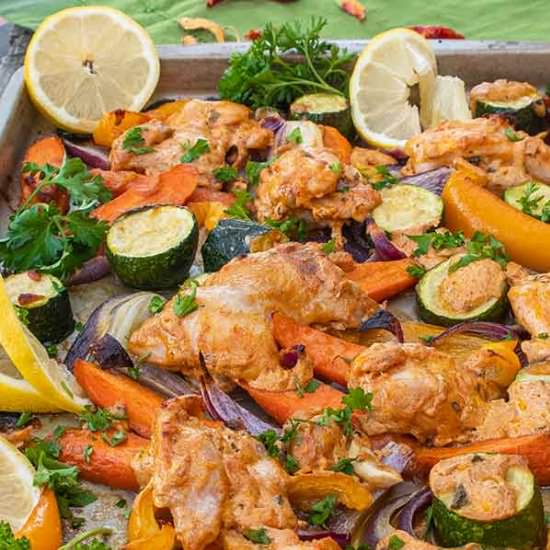 sheet pan cajun chicken & veggies