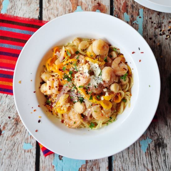 Shrimp and Scallop Scampi