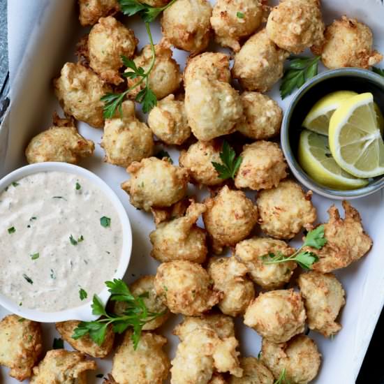 Crab and Artichoke Beignets