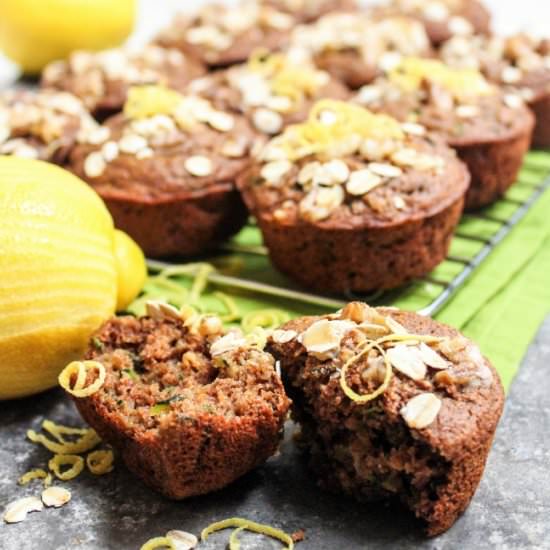 Vegan Lemon Zucchini Muffins