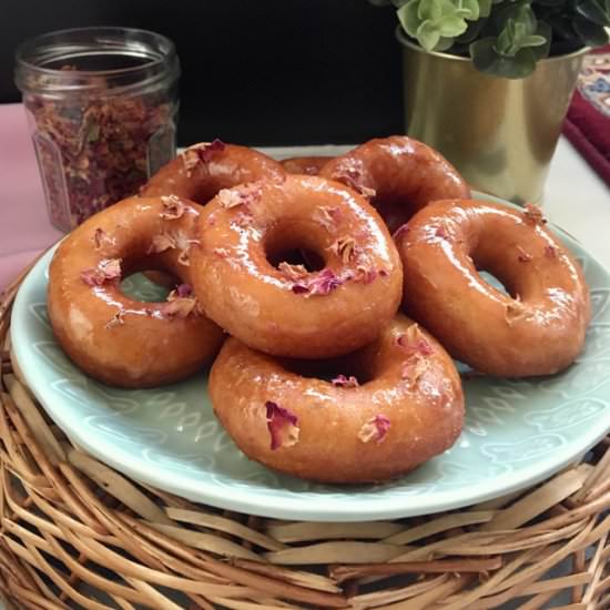 Doughnuts Rose Orange Blossom Glaze