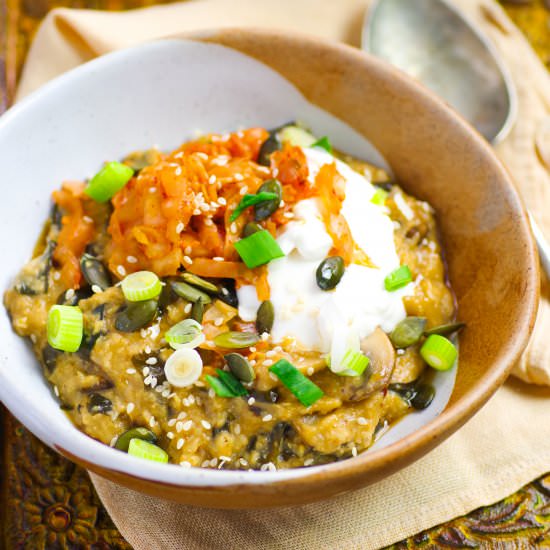Vegan Sesame Mushroom Savoury Oats