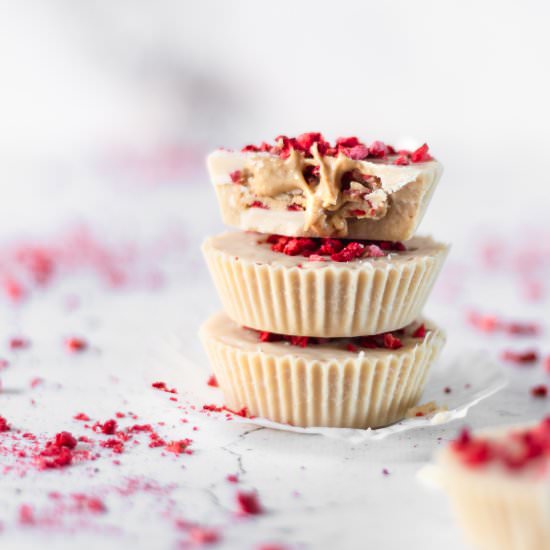 White Chocolate Nut Butter Cups