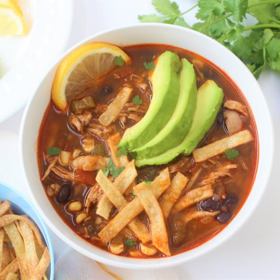 Chicken Tortilla Soup In IP