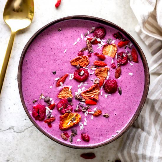 No Banana Berry Smoothie Bowl