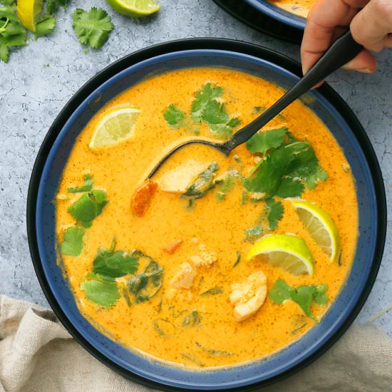 Thai Red Curry Chicken Soup
