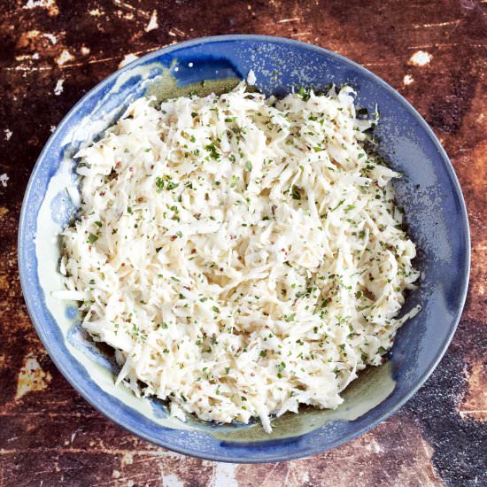 Easy celeriac remoulade – vegan