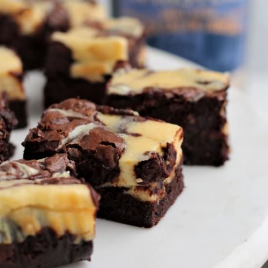 Irish Cream Cheesecake Brownies